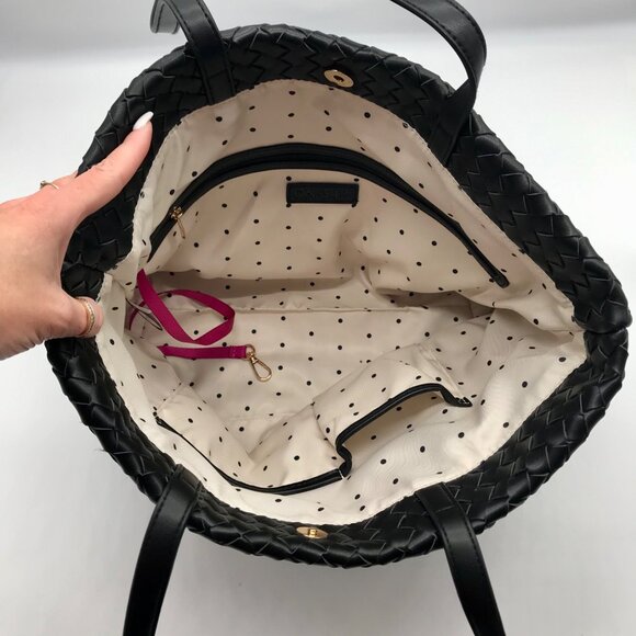 On 34th Black Woven Tote Bag - Picture 10 of 10